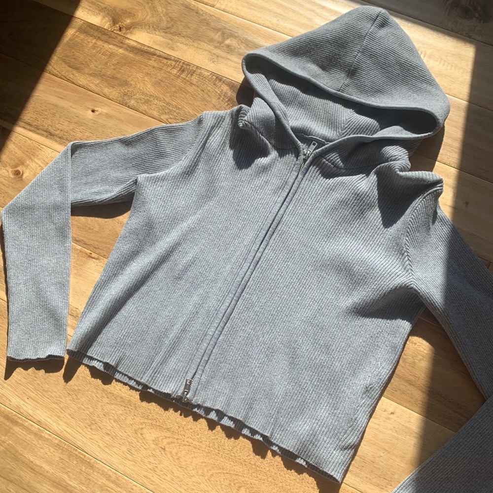Brandy Melville Grey Zip-up
